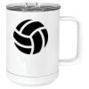 15 oz. White Vacuum Insulated Mug w/Slider Lid Thumbnail