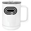 15 oz. White Vacuum Insulated Mug w/Slider Lid Thumbnail
