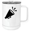 15 oz. White Vacuum Insulated Mug w/Slider Lid Thumbnail