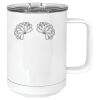 15 oz. White Vacuum Insulated Mug w/Slider Lid Thumbnail