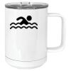 15 oz. White Vacuum Insulated Mug w/Slider Lid Thumbnail