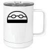15 oz. White Vacuum Insulated Mug w/Slider Lid Thumbnail