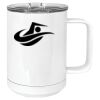 15 oz. White Vacuum Insulated Mug w/Slider Lid Thumbnail