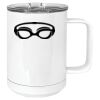 15 oz. White Vacuum Insulated Mug w/Slider Lid Thumbnail