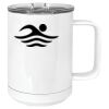 15 oz. White Vacuum Insulated Mug w/Slider Lid Thumbnail