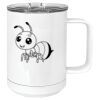 15 oz. White Vacuum Insulated Mug w/Slider Lid Thumbnail