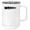 15 oz. White Vacuum Insulated Mug w/Slider Lid Thumbnail