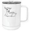 15 oz. White Vacuum Insulated Mug w/Slider Lid Thumbnail