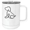 15 oz. White Vacuum Insulated Mug w/Slider Lid Thumbnail