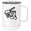 15 oz. White Vacuum Insulated Mug w/Slider Lid Thumbnail