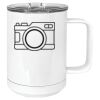 15 oz. White Vacuum Insulated Mug w/Slider Lid Thumbnail