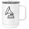 15 oz. White Vacuum Insulated Mug w/Slider Lid Thumbnail
