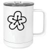15 oz. White Vacuum Insulated Mug w/Slider Lid Thumbnail