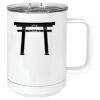 15 oz. White Vacuum Insulated Mug w/Slider Lid Thumbnail