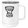 15 oz. White Vacuum Insulated Mug w/Slider Lid Thumbnail