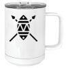 15 oz. White Vacuum Insulated Mug w/Slider Lid Thumbnail