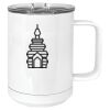 15 oz. White Vacuum Insulated Mug w/Slider Lid Thumbnail