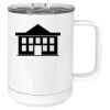 15 oz. White Vacuum Insulated Mug w/Slider Lid Thumbnail