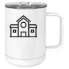 15 oz. White Vacuum Insulated Mug w/Slider Lid Thumbnail