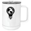 15 oz. White Vacuum Insulated Mug w/Slider Lid Thumbnail