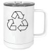 15 oz. White Vacuum Insulated Mug w/Slider Lid Thumbnail