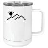 15 oz. White Vacuum Insulated Mug w/Slider Lid Thumbnail