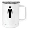 15 oz. White Vacuum Insulated Mug w/Slider Lid Thumbnail