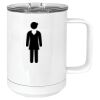 15 oz. White Vacuum Insulated Mug w/Slider Lid Thumbnail