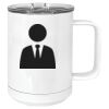 15 oz. White Vacuum Insulated Mug w/Slider Lid Thumbnail