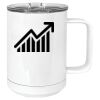15 oz. White Vacuum Insulated Mug w/Slider Lid Thumbnail