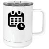 15 oz. White Vacuum Insulated Mug w/Slider Lid Thumbnail