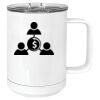 15 oz. White Vacuum Insulated Mug w/Slider Lid Thumbnail