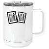 15 oz. White Vacuum Insulated Mug w/Slider Lid Thumbnail