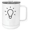 15 oz. White Vacuum Insulated Mug w/Slider Lid Thumbnail