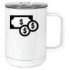 15 oz. White Vacuum Insulated Mug w/Slider Lid Thumbnail