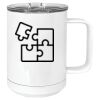15 oz. White Vacuum Insulated Mug w/Slider Lid Thumbnail