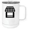15 oz. White Vacuum Insulated Mug w/Slider Lid Thumbnail