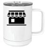 15 oz. White Vacuum Insulated Mug w/Slider Lid Thumbnail