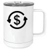 15 oz. White Vacuum Insulated Mug w/Slider Lid Thumbnail