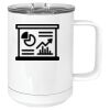 15 oz. White Vacuum Insulated Mug w/Slider Lid Thumbnail