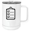 15 oz. White Vacuum Insulated Mug w/Slider Lid Thumbnail