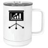 15 oz. White Vacuum Insulated Mug w/Slider Lid Thumbnail