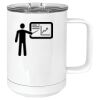 15 oz. White Vacuum Insulated Mug w/Slider Lid Thumbnail