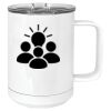 15 oz. White Vacuum Insulated Mug w/Slider Lid Thumbnail