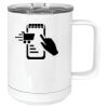 15 oz. White Vacuum Insulated Mug w/Slider Lid Thumbnail
