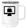 15 oz. White Vacuum Insulated Mug w/Slider Lid Thumbnail