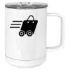 15 oz. White Vacuum Insulated Mug w/Slider Lid Thumbnail