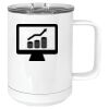 15 oz. White Vacuum Insulated Mug w/Slider Lid Thumbnail
