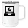 15 oz. White Vacuum Insulated Mug w/Slider Lid Thumbnail
