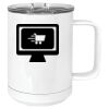 15 oz. White Vacuum Insulated Mug w/Slider Lid Thumbnail